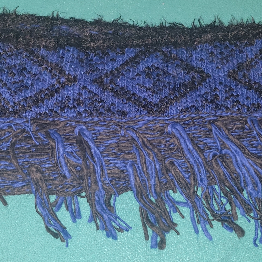 Steve Madden Black and Blue Scarf
